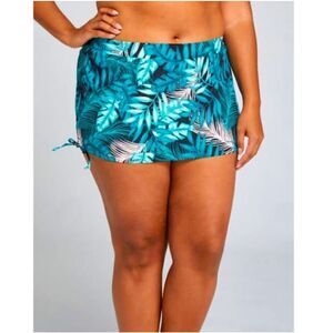 Cacique Swim Women's Desert Palms Drawstring Swim Skirted Bottom